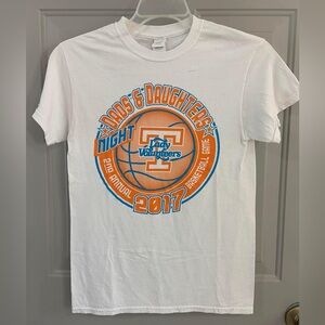Gildan White and Orange Graphic Tee